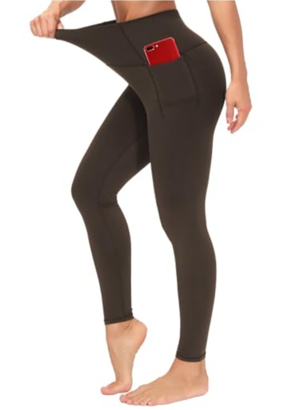 High Waisted Yoga Leggings Tummy Control Workout Pants with Pockets